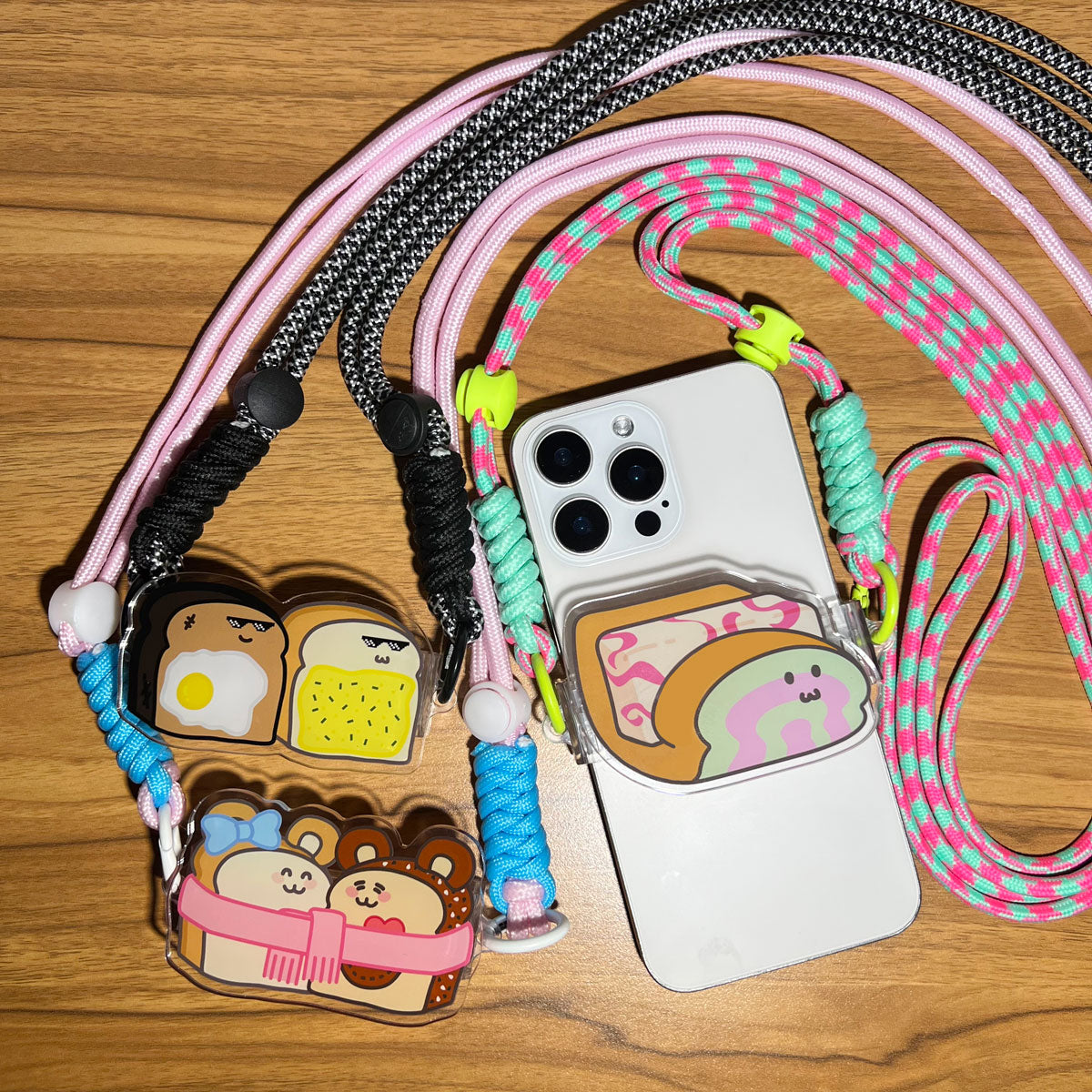 Acrylic Clip-on Phone Lanyards