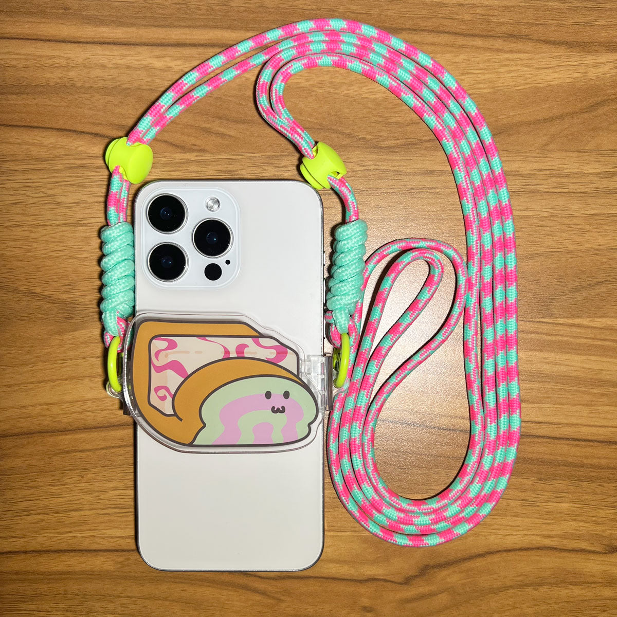 Acrylic Clip-on Phone Lanyards
