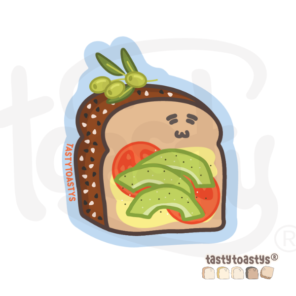 Yummy Tasty Toastys Waterproof Vinyl Stickers