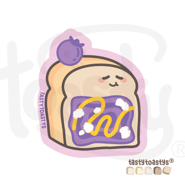 Yummy Tasty Toastys Waterproof Vinyl Stickers