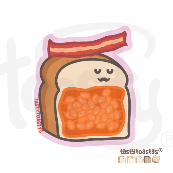 Yummy Tasty Toastys Waterproof Vinyl Stickers