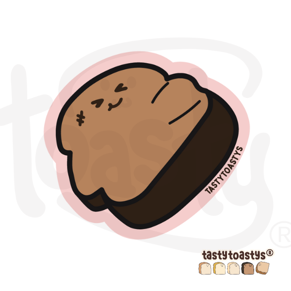 Funny Tasty Toastys Waterproof Vinyl Stickers