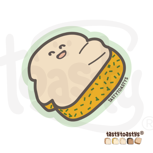 Funny Tasty Toastys Waterproof Vinyl Stickers