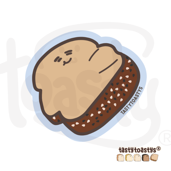 Funny Tasty Toastys Waterproof Vinyl Stickers