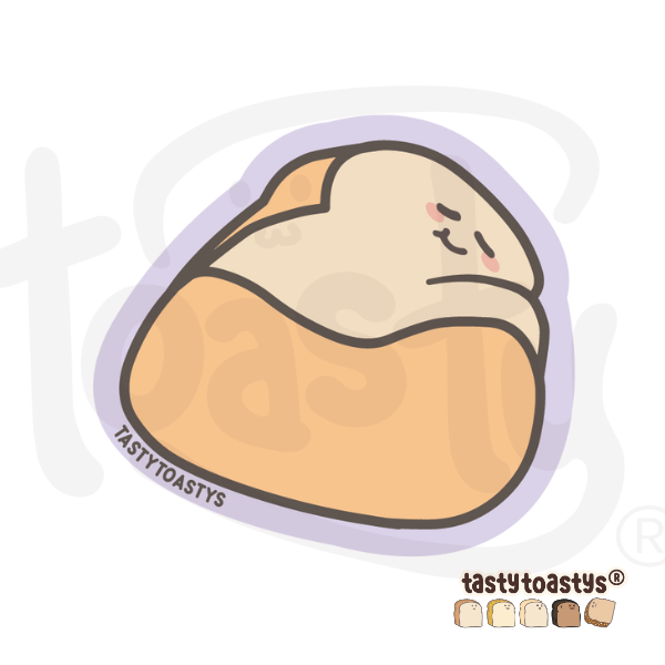 Funny Tasty Toastys Waterproof Vinyl Stickers