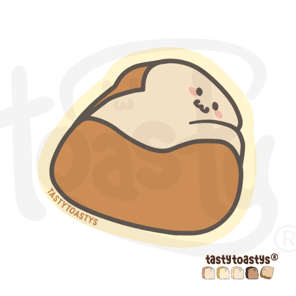 Funny Tasty Toastys Waterproof Vinyl Stickers