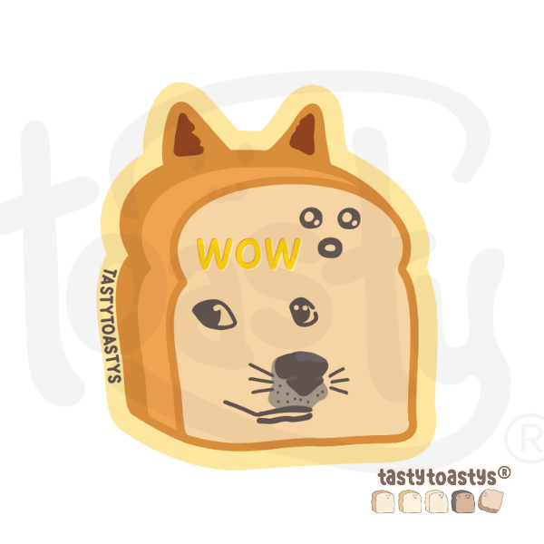 Funny Tasty Toastys Waterproof Vinyl Stickers