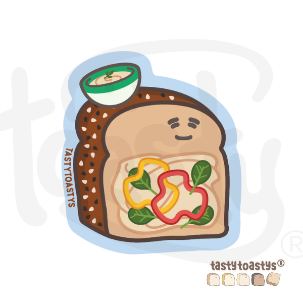 Yummy Tasty Toastys Waterproof Vinyl Stickers