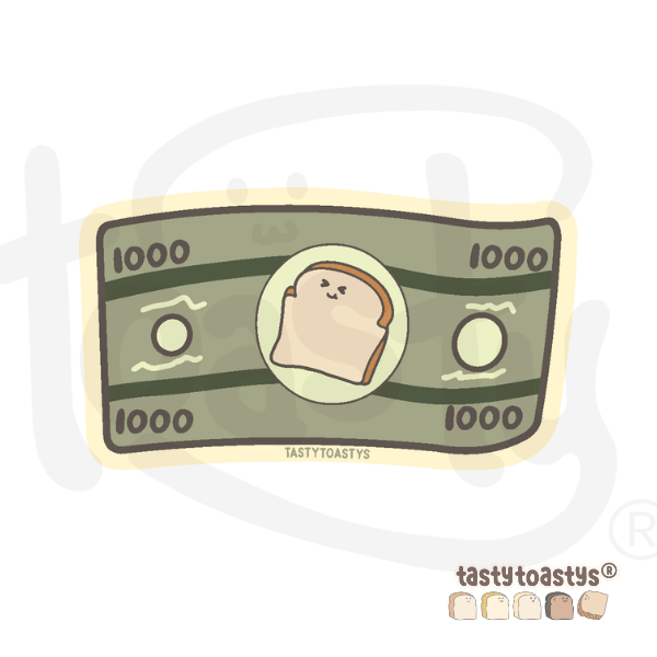 Funny Tasty Toastys Waterproof Vinyl Stickers