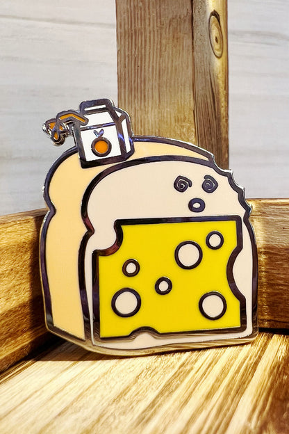 Milk Cheese Toasty Enamel Pin