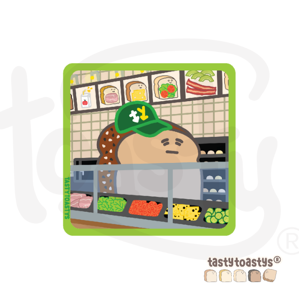 Funny Tasty Toastys Waterproof Vinyl Stickers