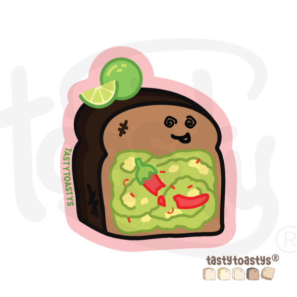 Yummy Tasty Toastys Waterproof Vinyl Stickers