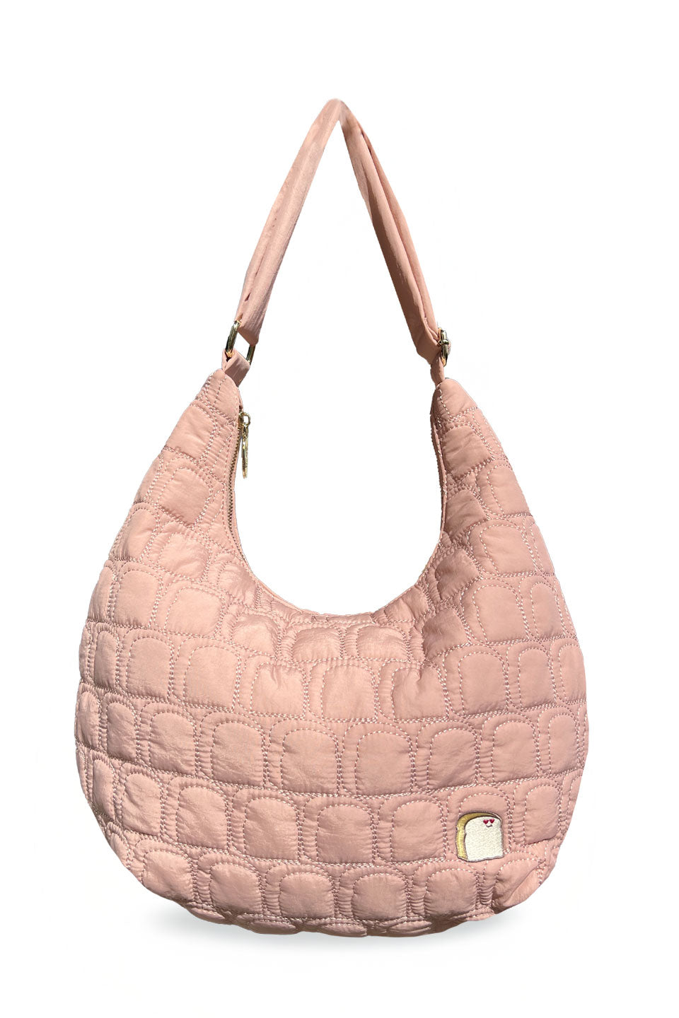 Quilted Toasty Croissant Crossbody Bag