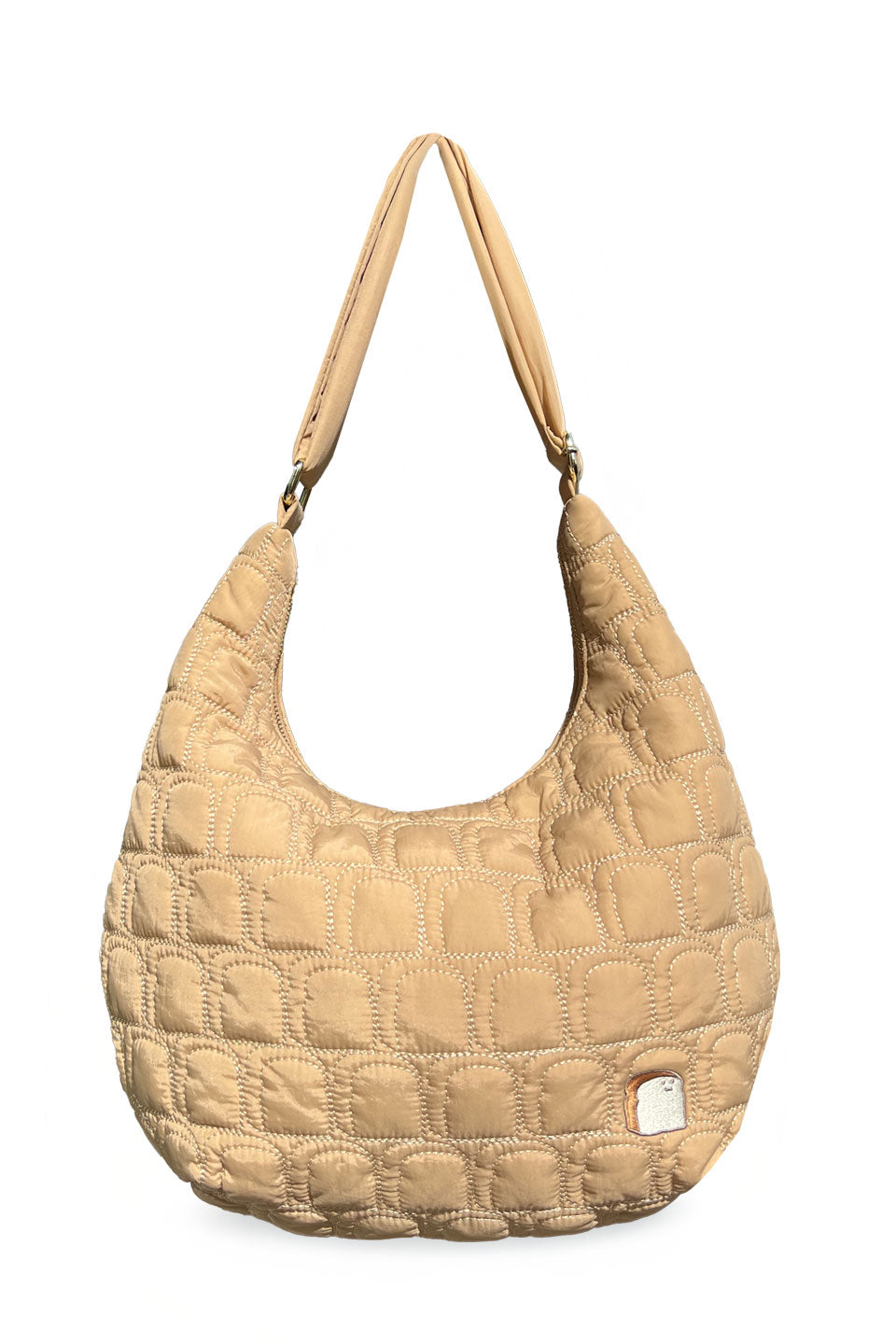 Quilted Toasty Croissant Crossbody Bag