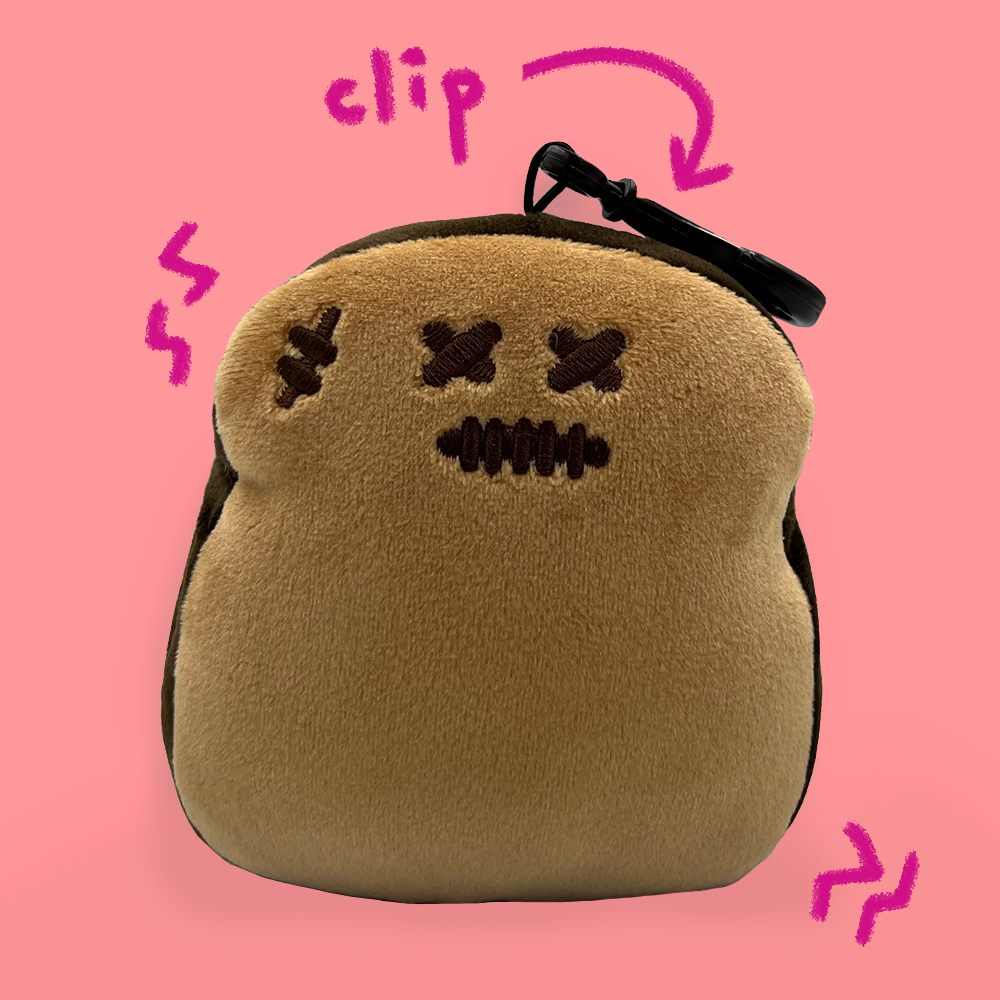 Burnt Toasty 4" Clip-on Plush