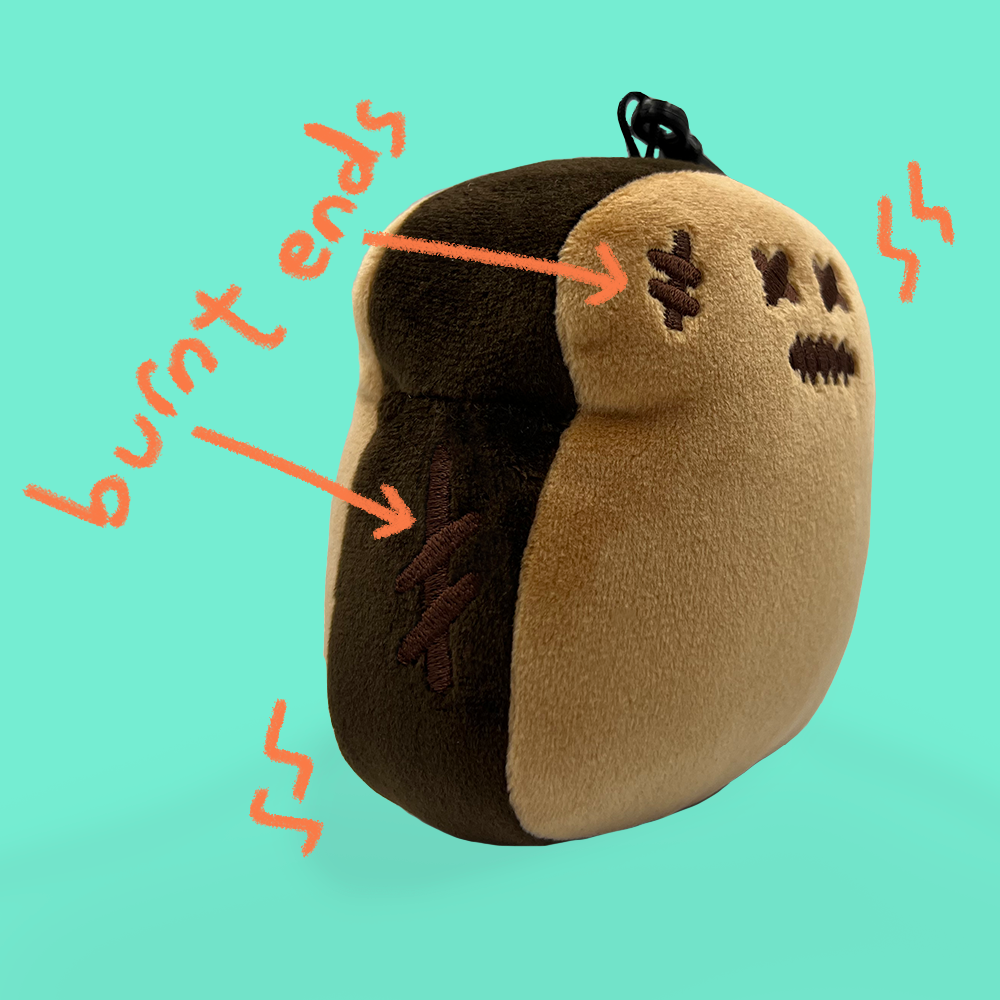 Burnt Toasty 4" Clip-on Plush